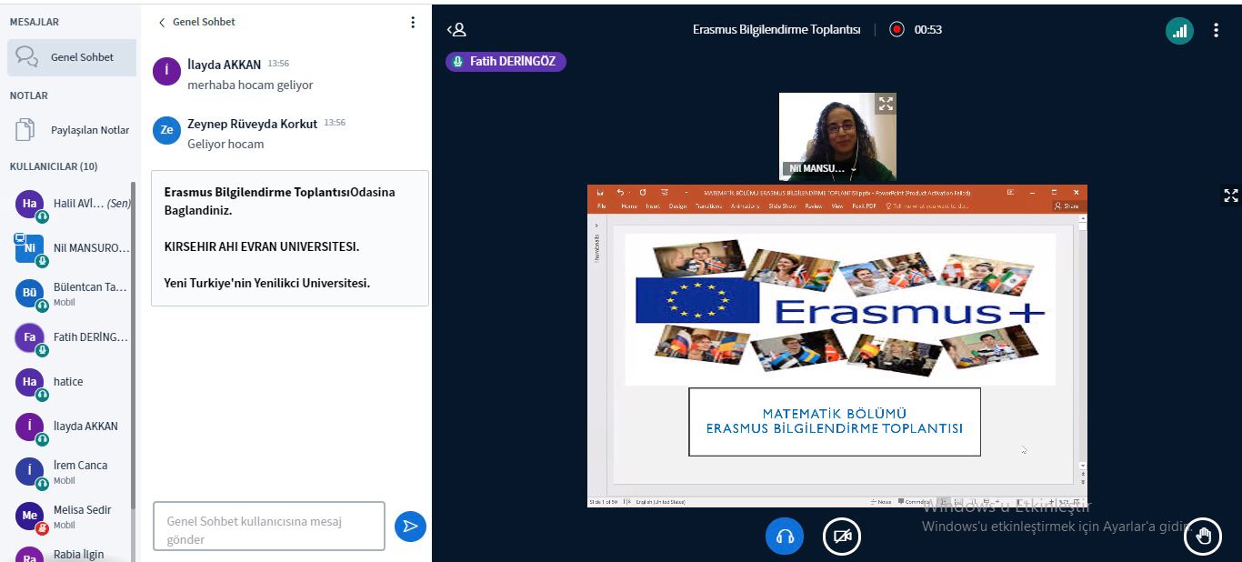 Erasmus Bilgilendirme Toplantısı Gerçekleştirildi